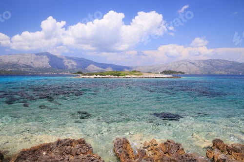 Preview: Lumbarda Beach In Croatia. Korcula Island Adriatic Sea Coast.