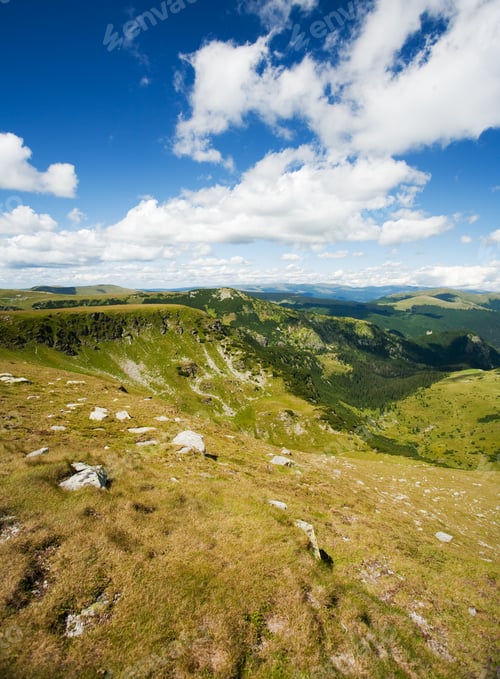 Preview: Beautiful Landscape From Parang Mountains In Romania, In A Summer Day