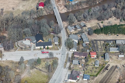 Preview: Aerial View Over The Small Village