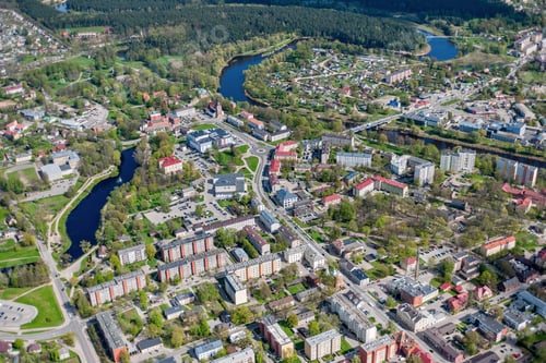 Preview: Aerial View Over The Valmiera City