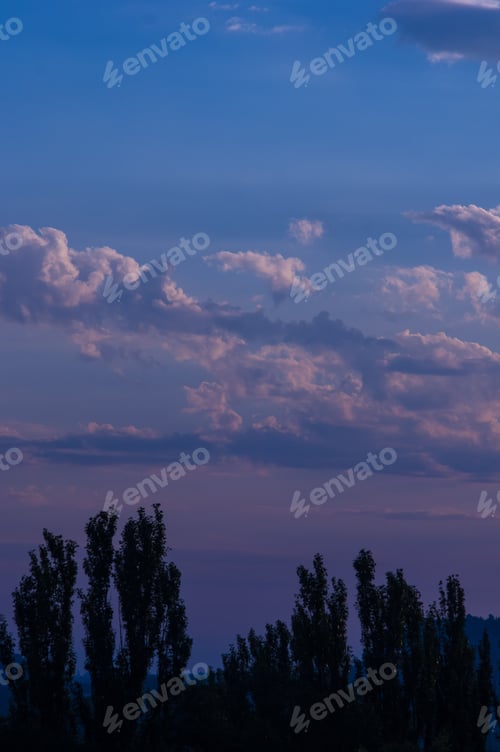 Preview: Landscape With Dramatic Light - Beautiful Golden Sunset With Saturated Sky And Clouds.