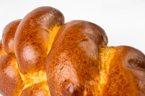 Preview: Chunks Large Braided Loaf On White Background
