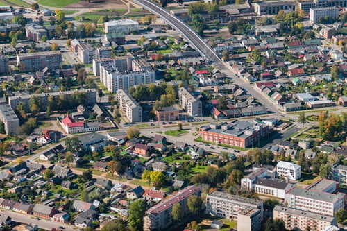 Preview: Aerial View Over The Daugavpils City (Latvia)
