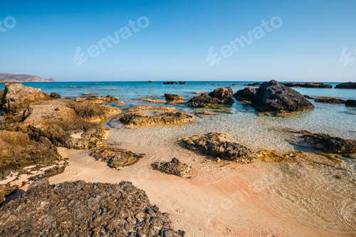 Preview: Elafonissi Beach With Pink Sand On Crete Island, Greece