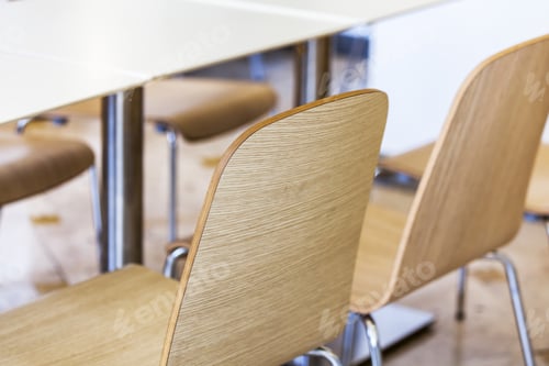 Preview: Tables And Chairs Wait For Visitors In The Food Court In Shopping Center