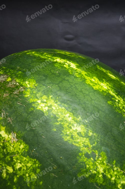 Preview: Still Life - Ripe Juicy Watermelon On A Black Background