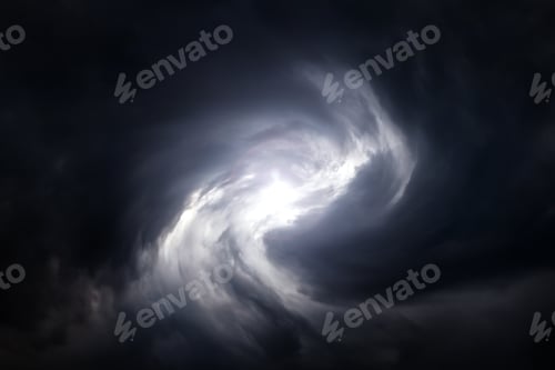 Preview: Blurred Swirl In The Dark Storm Clouds