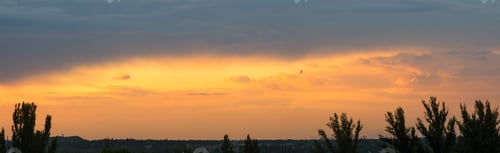 Preview: Landscape With Dramatic Light - Beautiful Golden Sunset With Saturated Sky And Clouds.