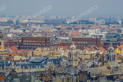 Preview: View Over Rooftop Of Budapest Taken From Gellert Hegy Hill.