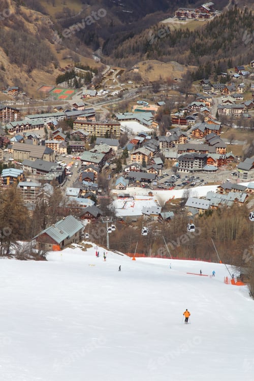 Preview: Valloire Ski Resort In Rhone-Alpes Region Of France.