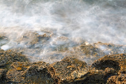 Preview: Aegean Shore In Greece, Thassos Island - Waves And Rocks - Long Exposure Photography