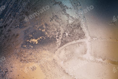 Preview: Ice Flowers On Glass - Texture And Background