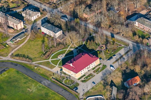 Preview: Aerial View Over The Village Engure (Latvia)