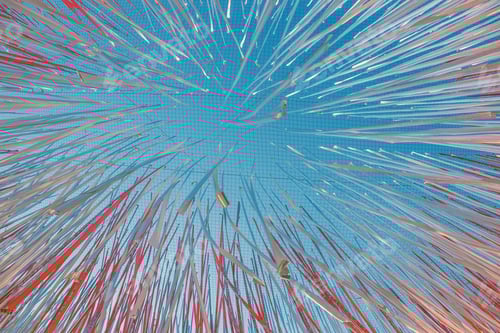 Preview: Shiny Ribbons Fluttering In The Wind On Blue Sky Background