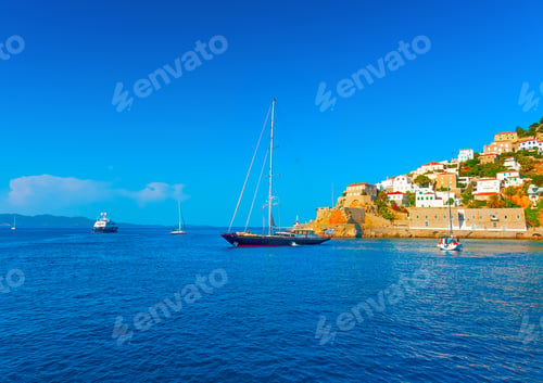 Preview: Part Of The Pictorial Main Port Of Hydra Island In Greece