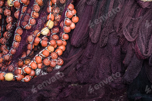 Preview: Fisherman Fishing Nets On The Shore Of In Zante Island, Greece
