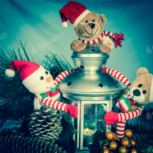 Preview: Christmas Snowman, Bear Toy Decoration