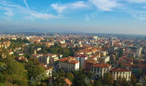 Preview: View Over Bergamo City Taken From The Medieval Fortification.
