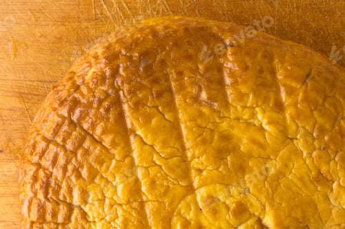 Preview: Head Of Traditional Adygei Cheese Handmade On Wooden Board
