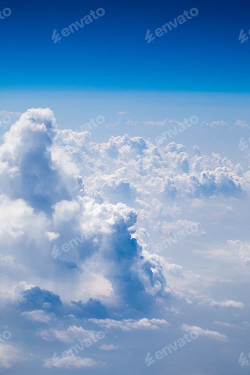 Preview: Beautiful, Dramatic Clouds And Sky Viewed From The Plane. High Resolution And Quality