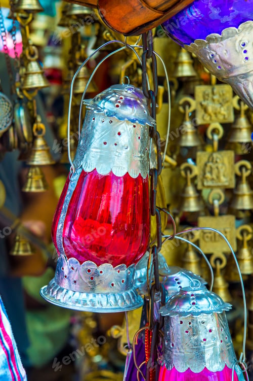 Preview: Indian Souvenirs On The Display At The Market Of Mumbai.