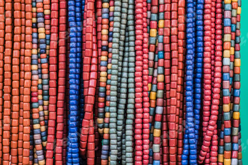 Preview: Traditional Ukrainian Clay Colorful Beads Background