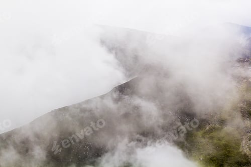 Preview: Landscape From Bucegi Mountains, Part Of Southern Carpathians In Romania In A Very Foggy Day