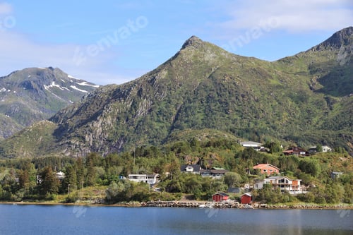 Preview: Lofoten Islands In Arctic Norway. Svolvaer Town View On Austvagoya Island.
