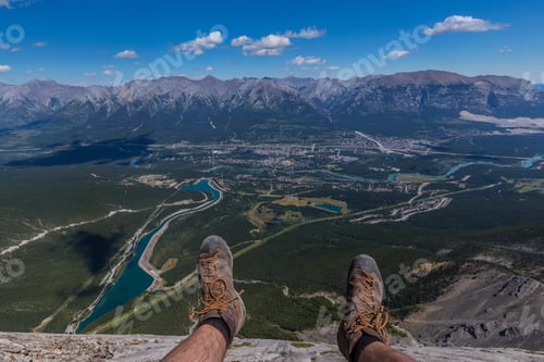 Preview: Rocky Mountains From The Top Of Ha Ling Peak, Kananaskis, Canada