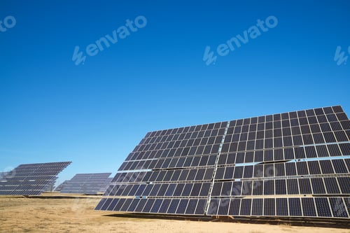 Preview: Huge Solar Panels For Electric Production In Zaragoza Province, Aragon, Spain.