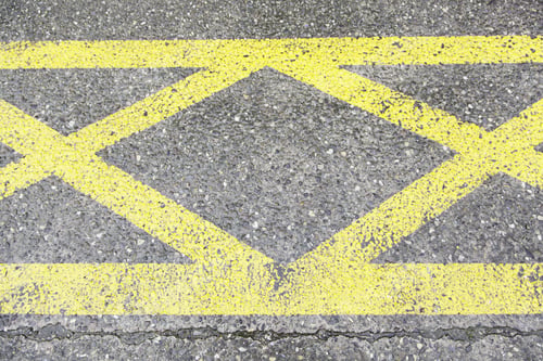 Preview: Yellow Sign On Asphalt, Detail Of An Information Signal, Traffic