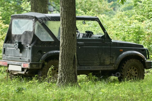 Preview: Small 4X4 Offroad Car In The Forest