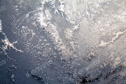 Preview: Ice Flowers On Glass - Texture And Background. High Resolution And Sharp, Beautiful Details