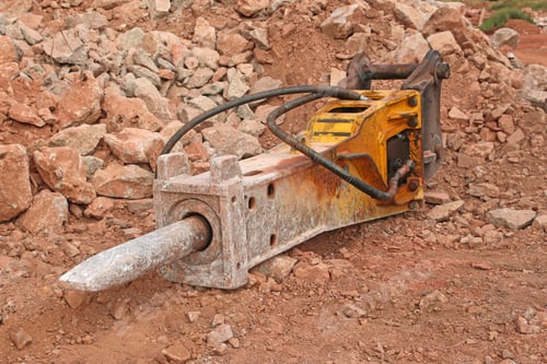 Preview: Rock Breaker On A Construction Site