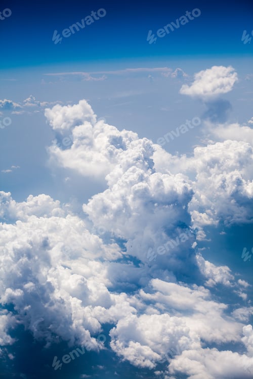 Preview: Beautiful, Dramatic Clouds And Sky Viewed From The Plane. High Resolution And Quality