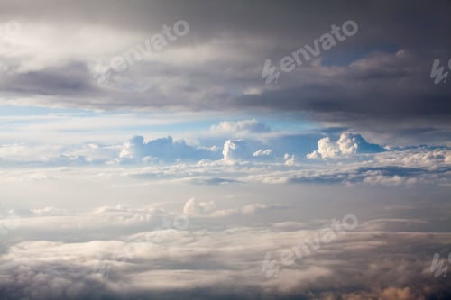 Preview: Beautiful, Dramatic Clouds And Sky Viewed From The Plane