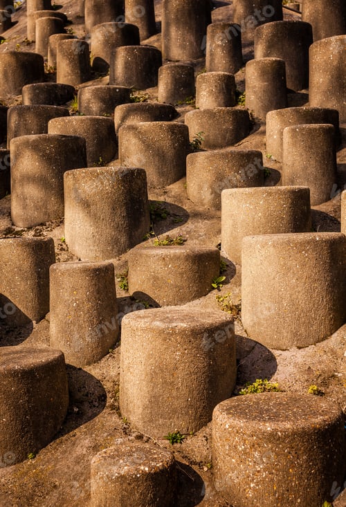 Preview: Strangely Shaped Concrete Steps In Haringey Park In London