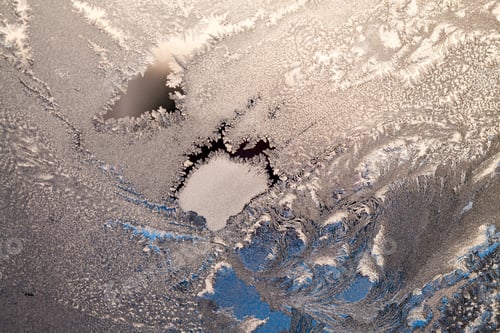 Preview: Ice Flowers On Glass - Texture And Background