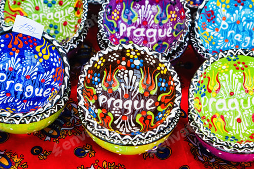 Preview: Hand Made Souvenir Pot With Colorful Ornamental Motif Decoration