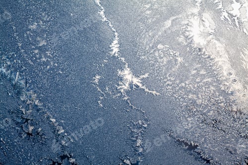 Preview: Ice Flowers On Glass - Texture And Background. High Resolution And Sharp, Beautiful Details