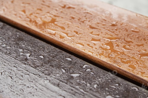 Preview: Wood Wet With Water, Wood Detail Two Colors With Water Drops