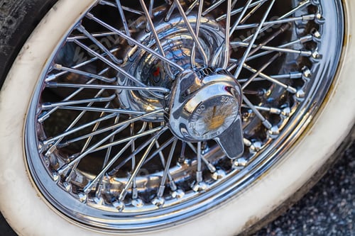 Preview: Retro Wheel On Vintage Car