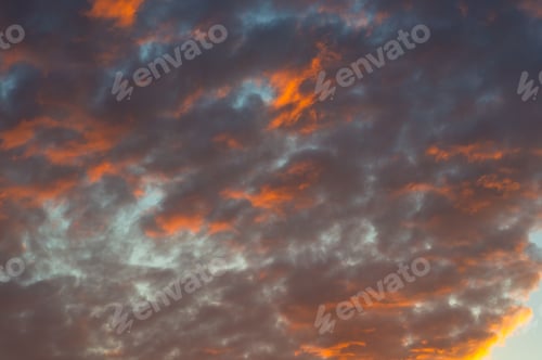 Preview: Landscape With Dramatic Light - Beautiful Golden Sunset With Saturated Sky And Clouds.