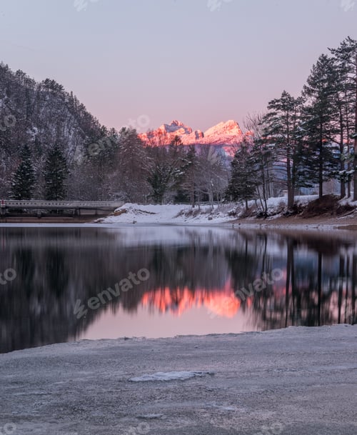 Preview: Vivid Sunset Reflections At Zavrsnica Lake In Slovenia