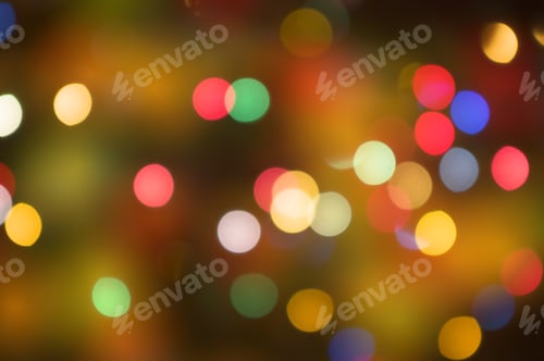 Preview: Abstract Circular Lights Blurred Holiday Background Of Christmas Light
