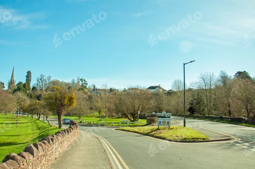 Preview: Springtime Scenery In Ross On Wye, Herefordshire, United Kingdom.