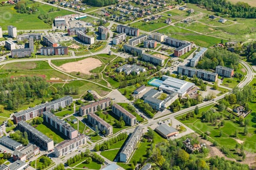 Preview: Aerial View Over The Town Aizkraukle