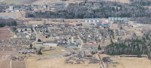 Preview: Aerial View Over The Small Parish And River