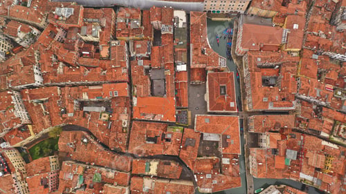 Preview: Aerial Top View Photo Of Iconic And Beautiful City Of Venice With Unique Architecture, Italy