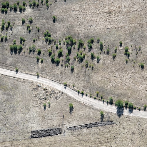 Preview: Aerial View Over The Rural Field